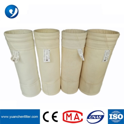 Bolsa de filtro para indústria de cimento Nomex Bolsa de manga para filtro de poeira para sistema coletor de poeira
