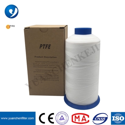 Linha de costura de PTFE de alta resistência para bolsas de filtro