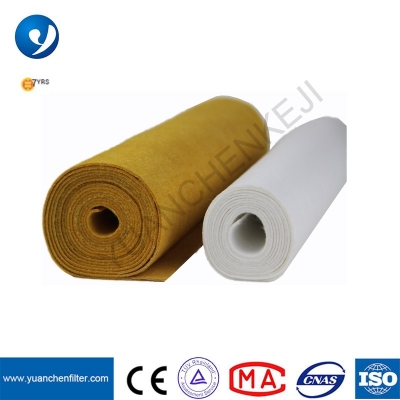 Meio de filtração de ar de tecido não tecido Luva de filtro de bolsa P84 para fábricas de cimento Coletor de pó por jato de pulso