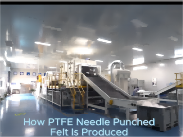 Como é produzido o feltro do filtro PTFE?